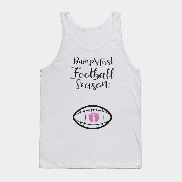 'Bump's First Football Season' Funny Pregnant Gift Tank Top by ourwackyhome